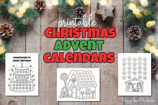 Printable Christmas Countdown Advent Calendars