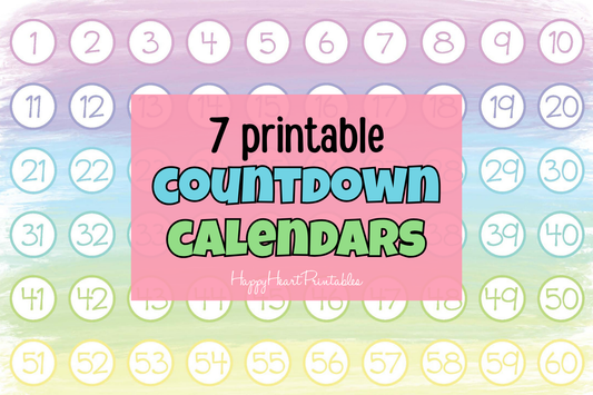 7 Printable Countdown Calendars