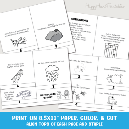10 Plagues of Egypt Flip Chart Printable Bible Craft
