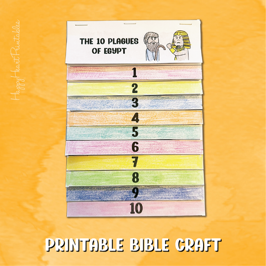 10 Plagues of Egypt Flip Chart Printable Bible Craft