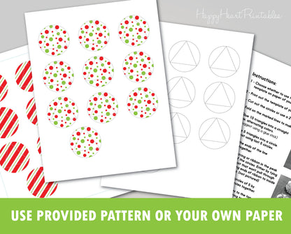 Printable Paper Bauble Christmas Ornament