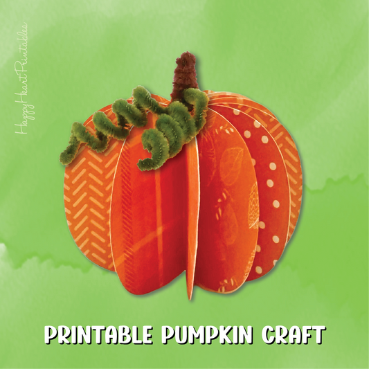 3D Paper Pumpkin Craft