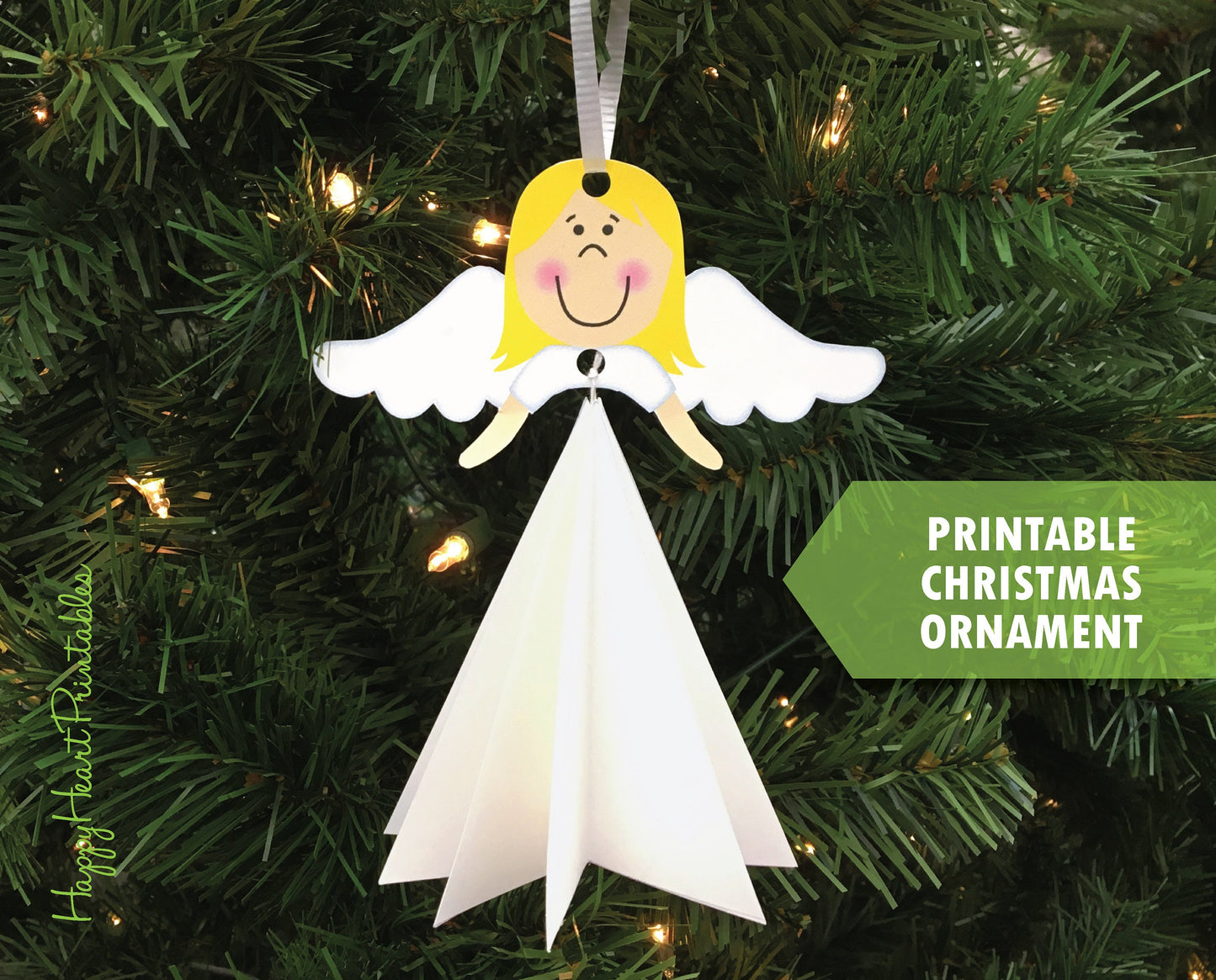 Printable Paper Angel Christmas Ornament