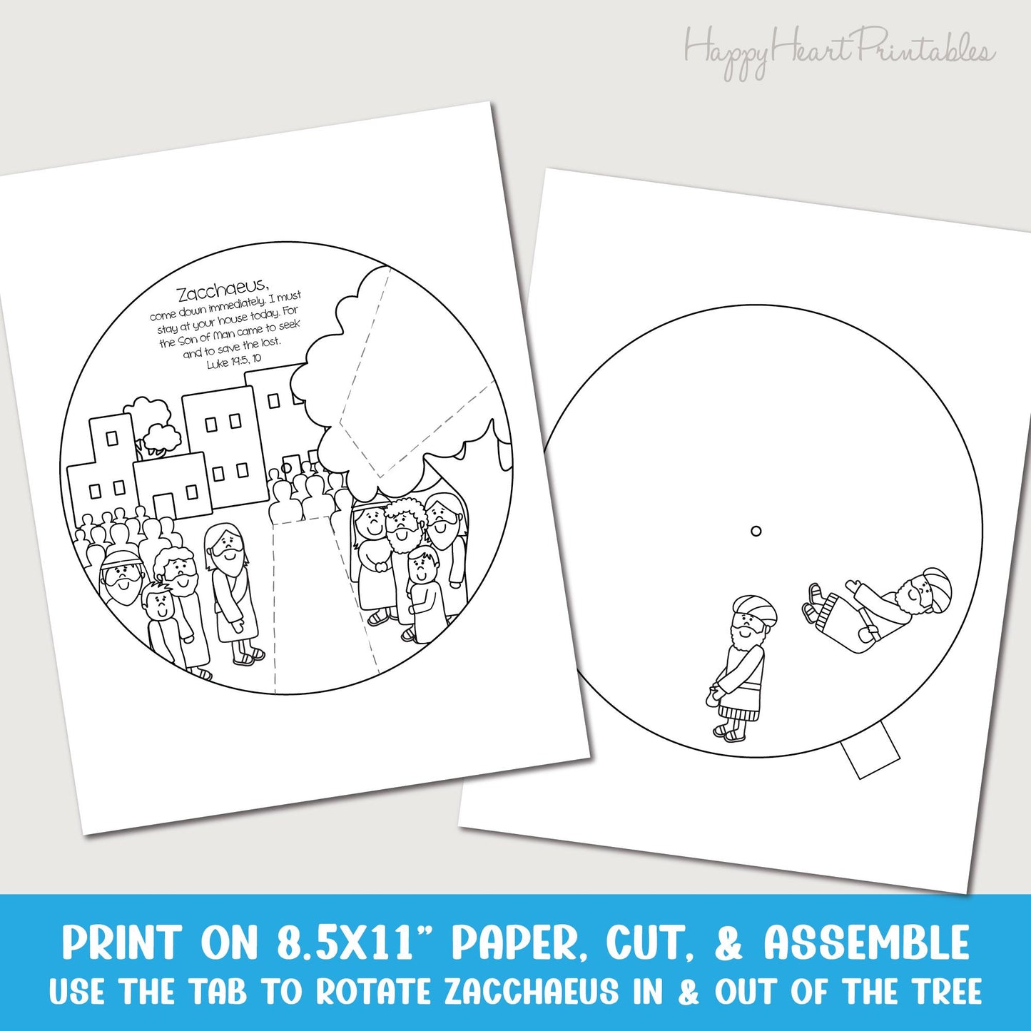 Zacchaeus Printable Craft