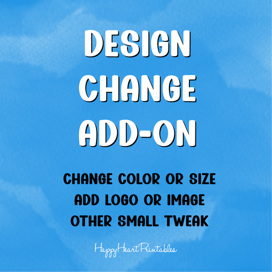 Design Change on One Item - ADD-ON