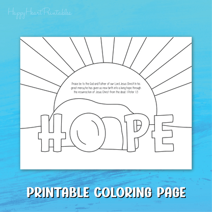 Easter Empty Tomb Coloring Sheet