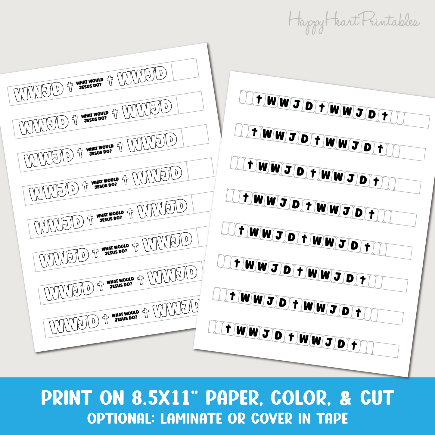 Printable WWJD Bracelets