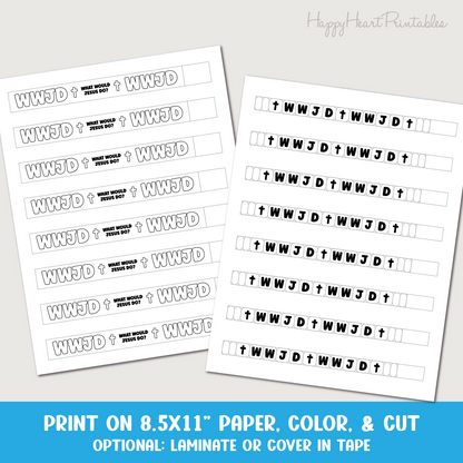 Printable WWJD Bracelets