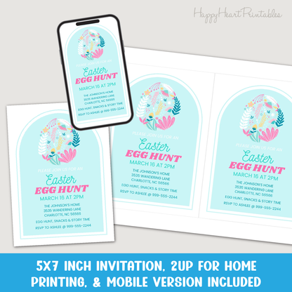 Easter Egg Hunt Invitation - Canva Templates - Arch