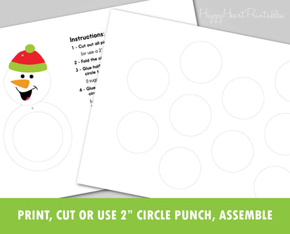 Printable Paper Snowman Christmas Ornament