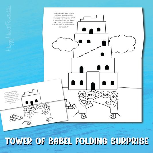 Tower of Babel Folding Surprise Bible Craft