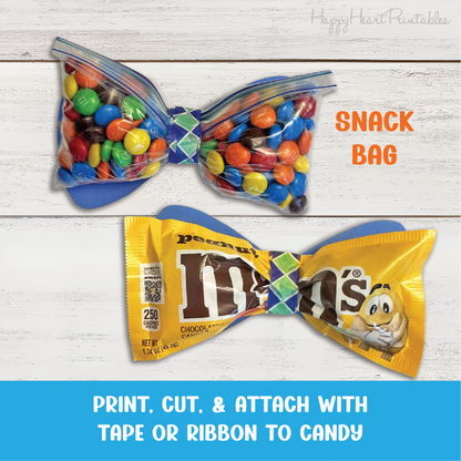 Father's Day Printable Bow Tie Gift Tag for Candy
