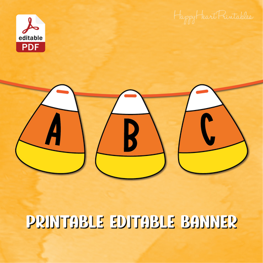 Printable Candy Corn Banner