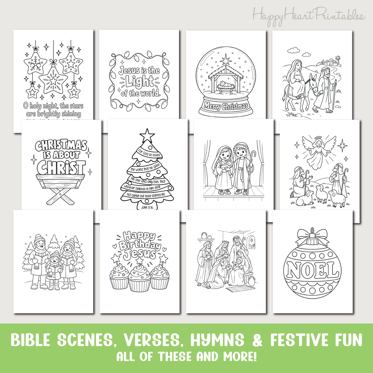 50 Christian Christmas Coloring Pages