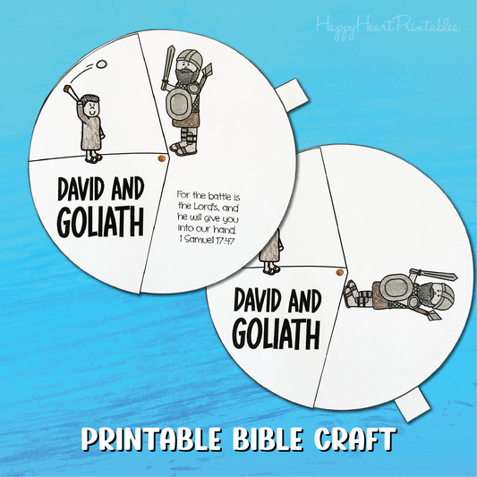 David and Goliath Spinner Printable Craft
