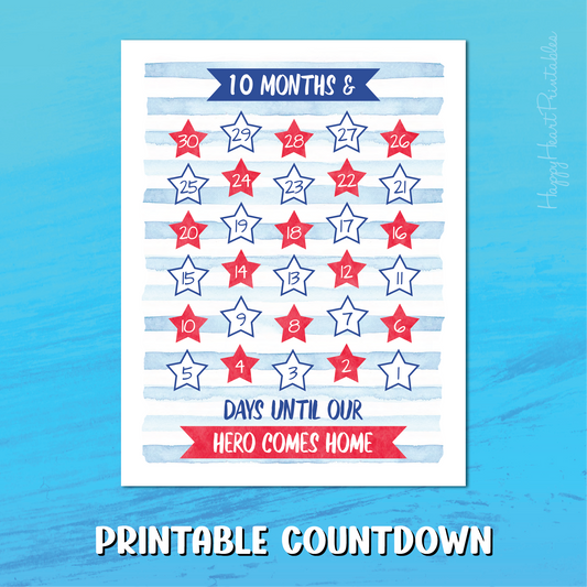Printable Deployment Countdown