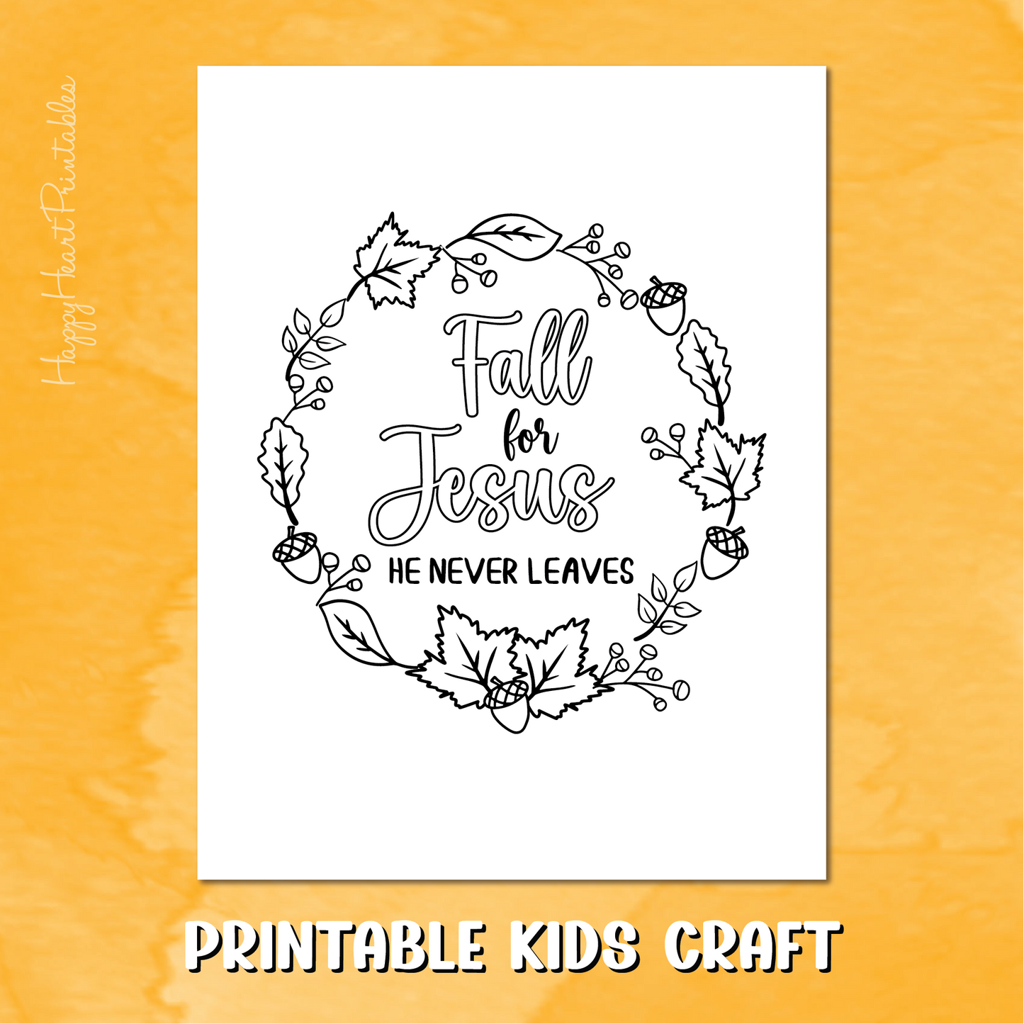 Fall for Jesus Coloring Page