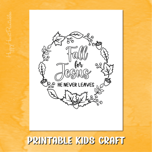Fall for Jesus Coloring Page