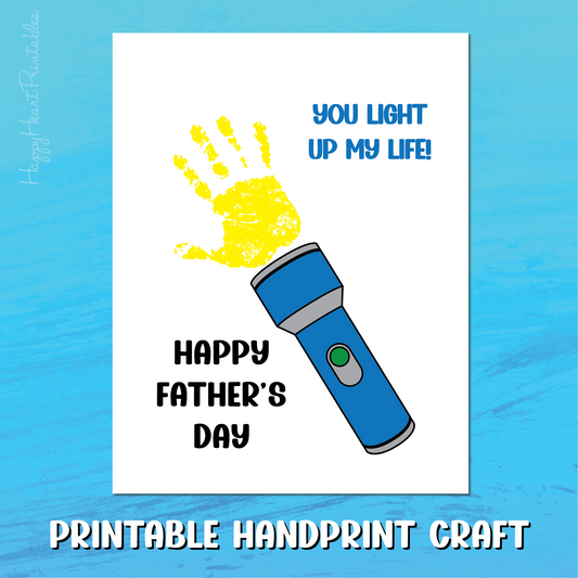 Flashlight Father's Day Handprint Craft - You Light Up My Life