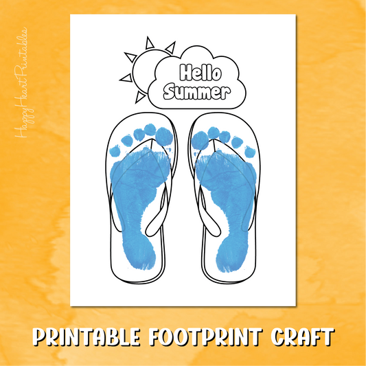 Flip Flop Footprint Summer Craft