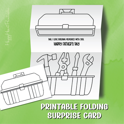 Toolbox Folding Surprise Father's Day Card