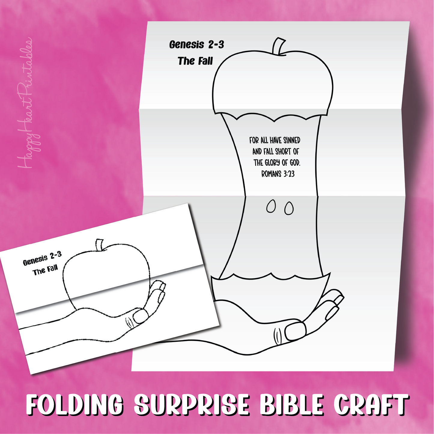 The Fall Folding Surprise Bible Craft - The Forbidden Fruit Craft