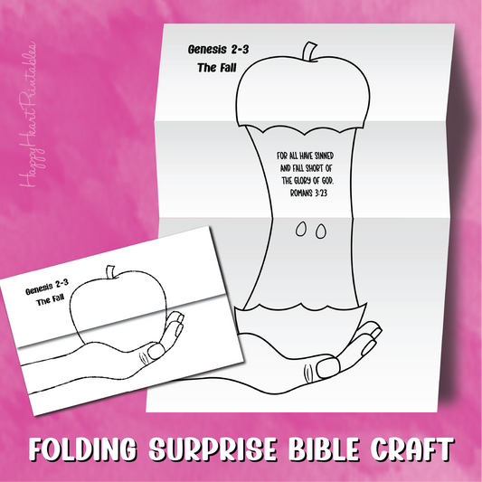 The Fall Folding Surprise Bible Craft - The Forbidden Fruit Craft