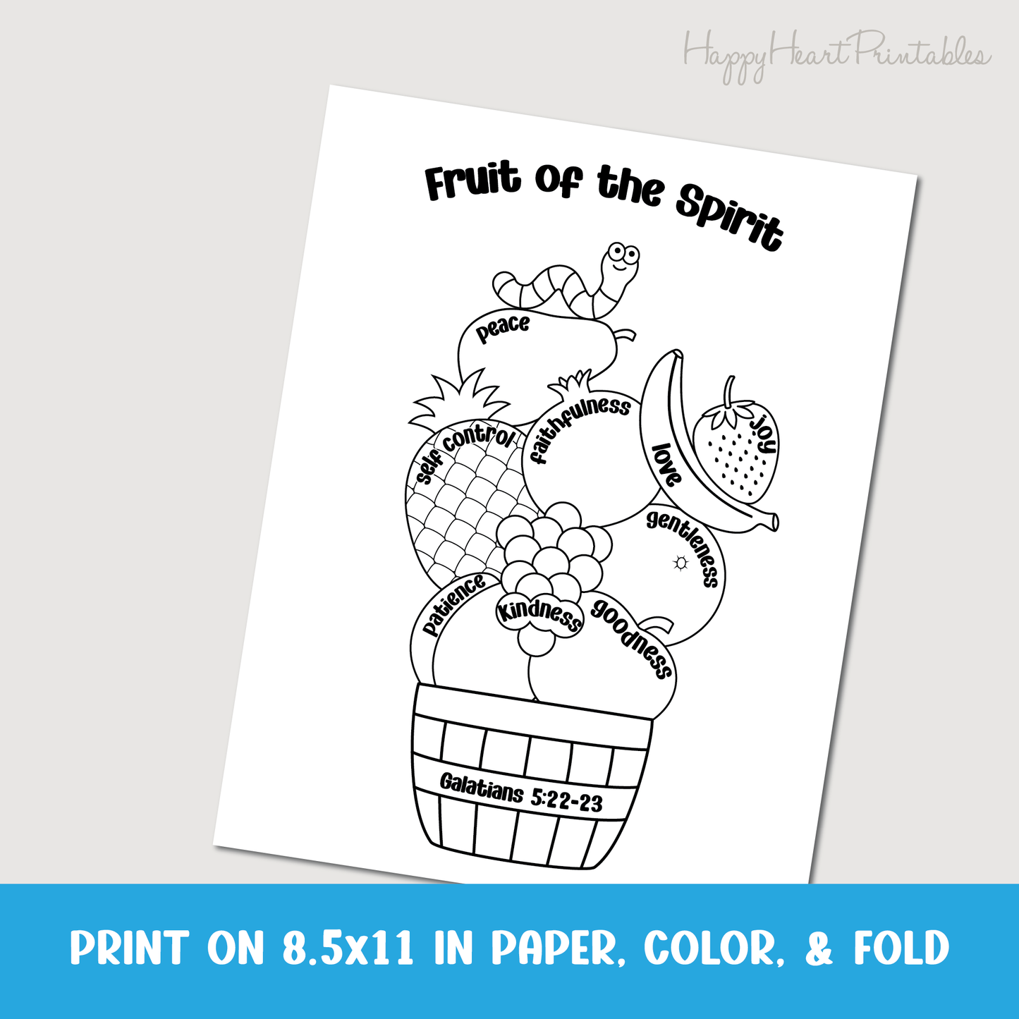 Fruit of the Spirit Folding Surprise Bible Craft