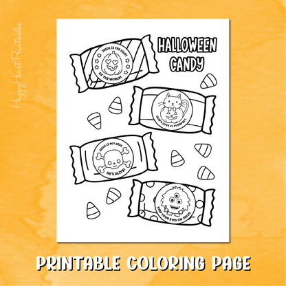 Christian Halloween Candy Coloring Page