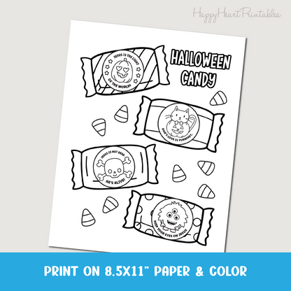 Christian Halloween Candy Coloring Page