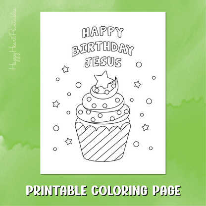 Happy Birthday Jesus Printable Coloring Page