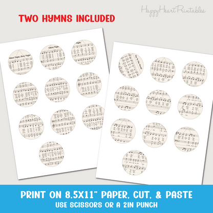 Christmas Hymn Printable Paper Ornament