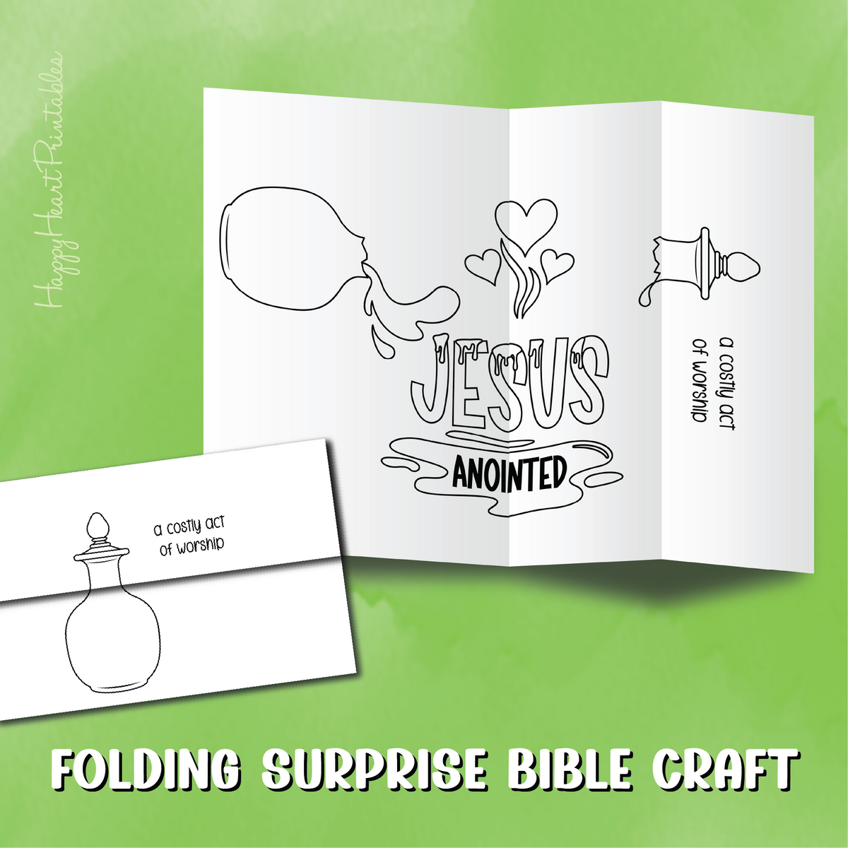 Jesus Anointed Folding Surprise Bible Craft