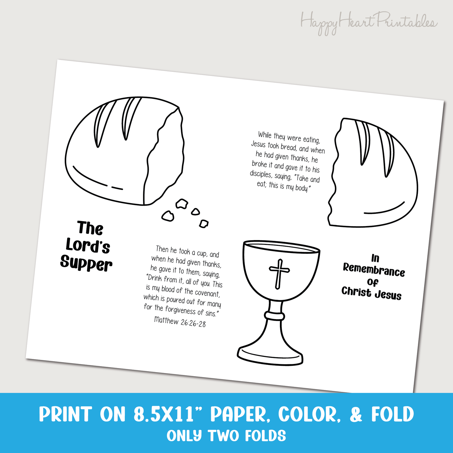 The Lords Supper Folding Surprise Bible Craft
