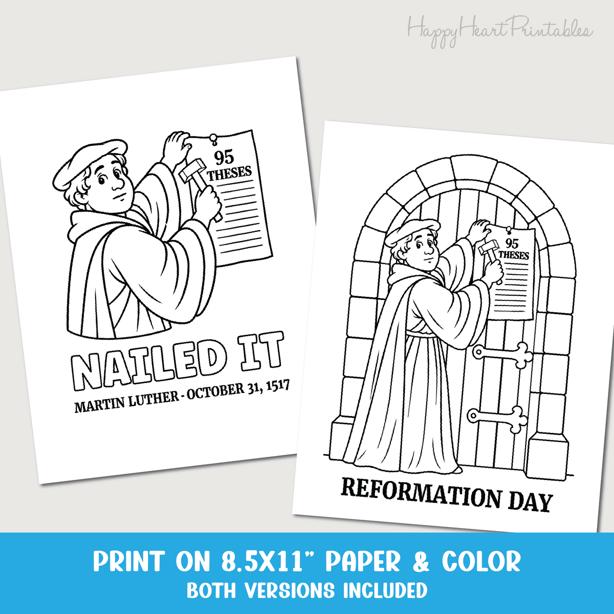 Reformation Day Coloring Pages - Martin Luther
