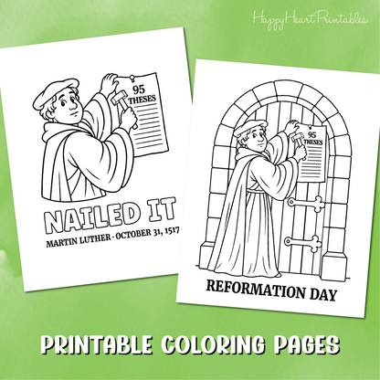 Reformation Day Coloring Pages - Martin Luther