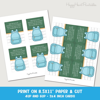 Mini Jesus Figure Back to School Printable Cards