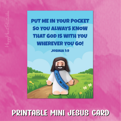 Mini Jesus Figure Printable Cards