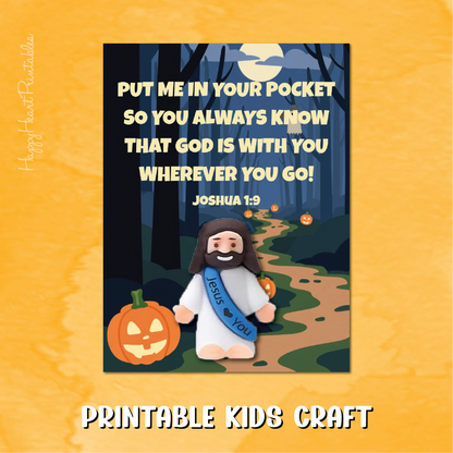 Mini Jesus Figure Printable Halloween Cards