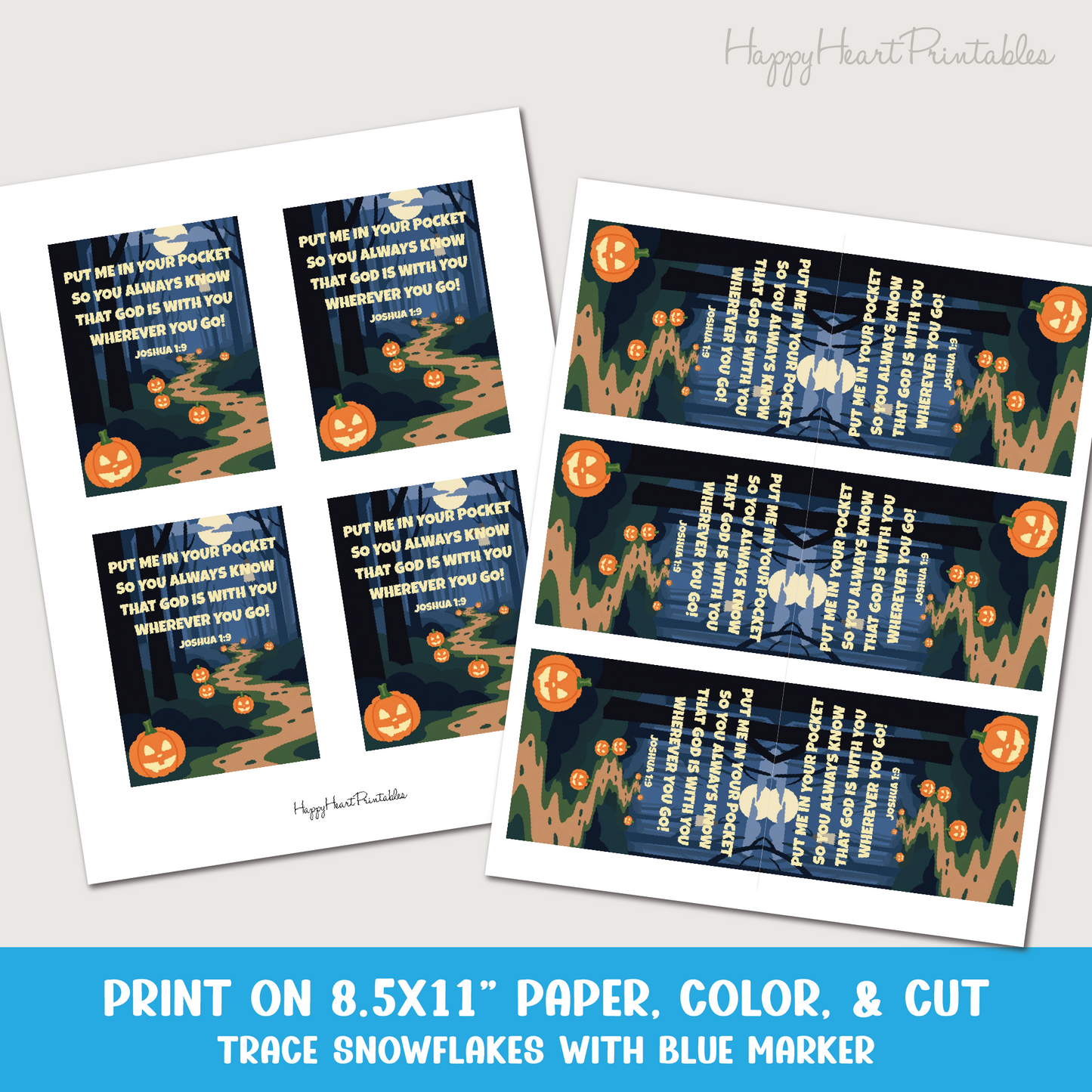 Mini Jesus Figure Printable Halloween Cards