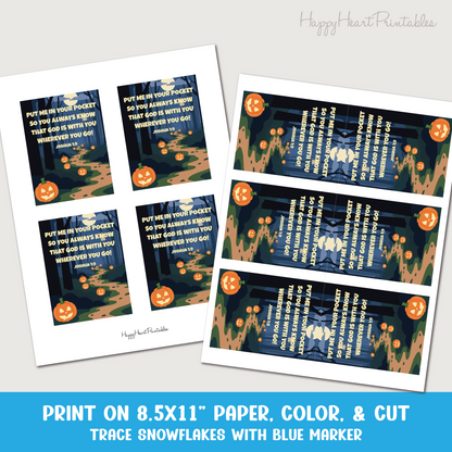 Mini Jesus Figure Printable Halloween Cards