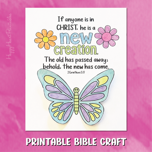 New Creation Butterfly Printable Craft