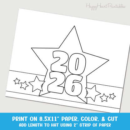 New Years Eve Printable Headband Hat