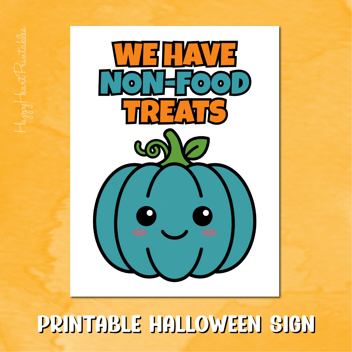 Non-Food Treats Halloween Sign