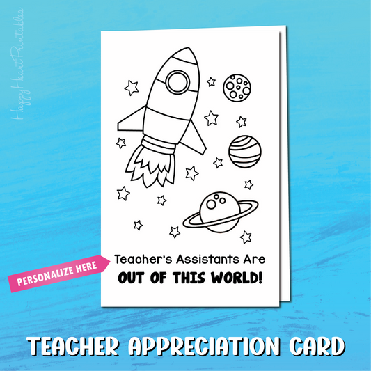 Teacher Thank You Card - Out of this World