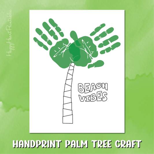 Palm Tree Handprint Craft Printable