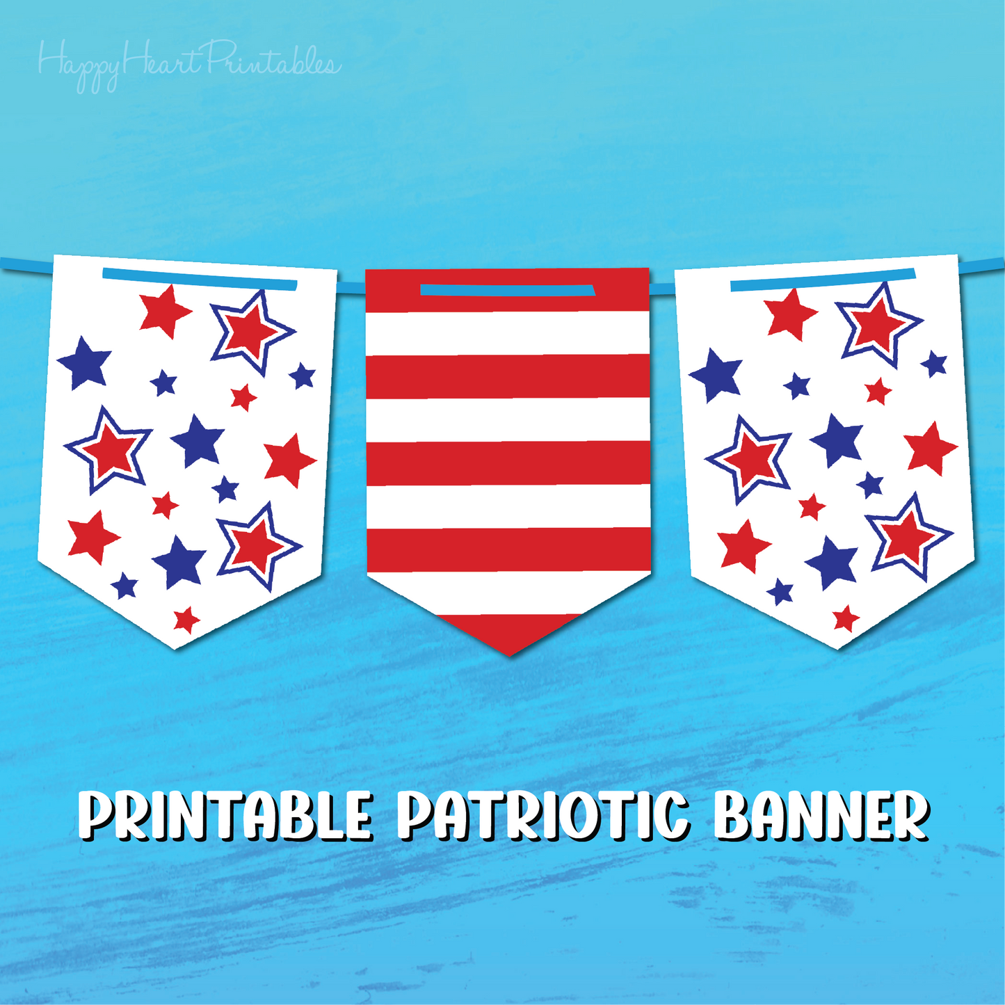 4th of July Printable Banner - Patriotic Printable Banner