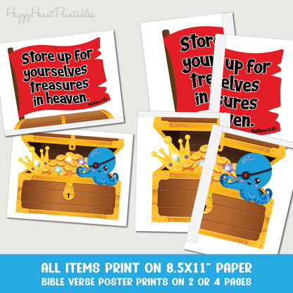 Printable Christian Pirate Trunk or Treat Decorations
