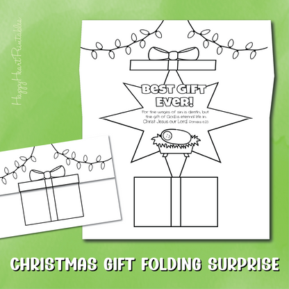 Christmas Present Folding Surprise Craft - Jesus, Best Gift Ever