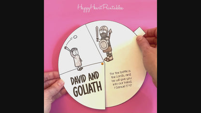 David and Goliath Spinner Printable Craft